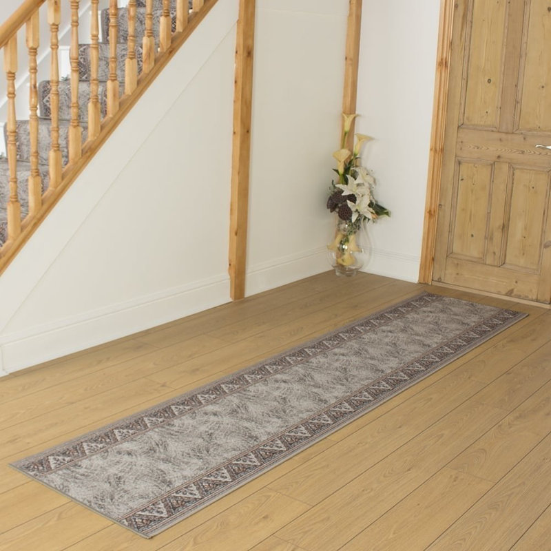 ClassicLiving Bannister Looped/Hooked Grey Hallway Runner Rug Wayfair